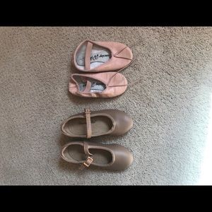 Little girls dance shoes- tap and ballet